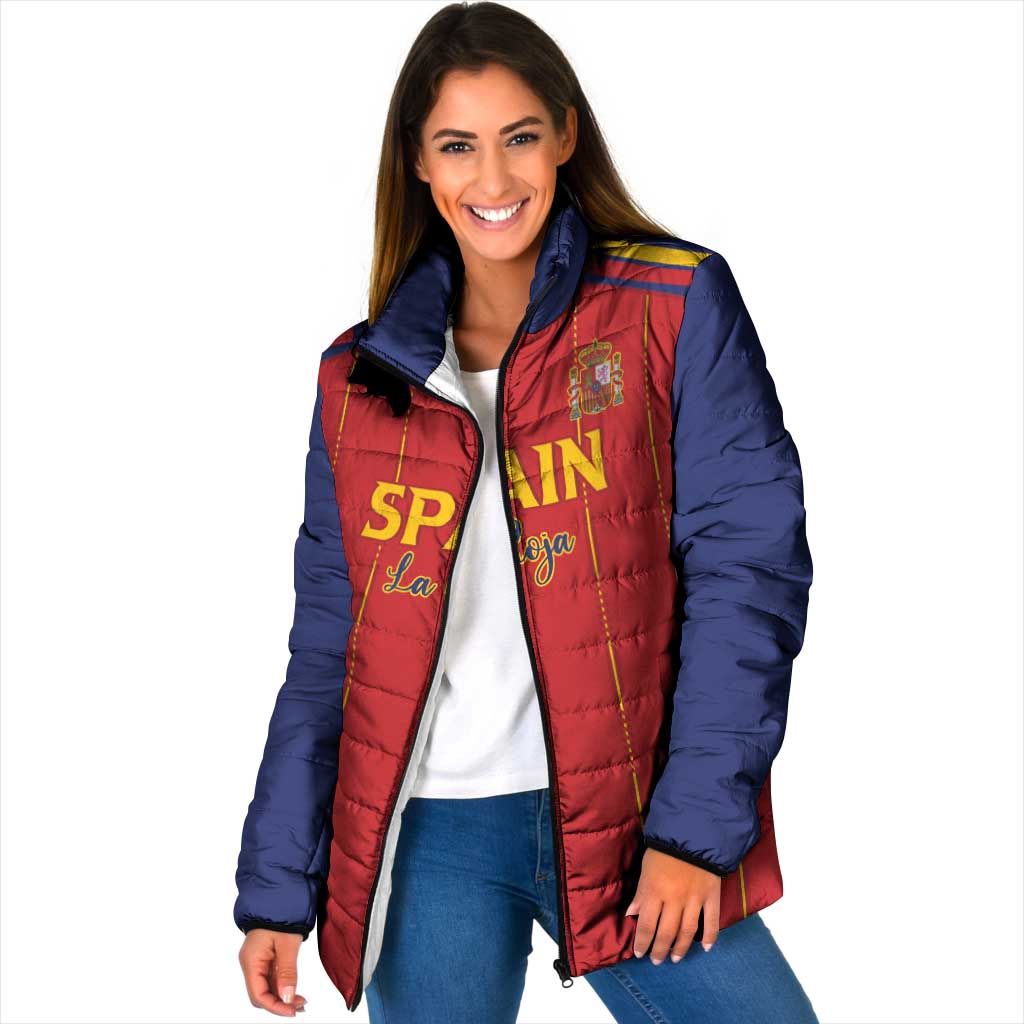 Custom Spain Football 2026 Padded Jacket Go Champions La Roja - Wonder Print Shop