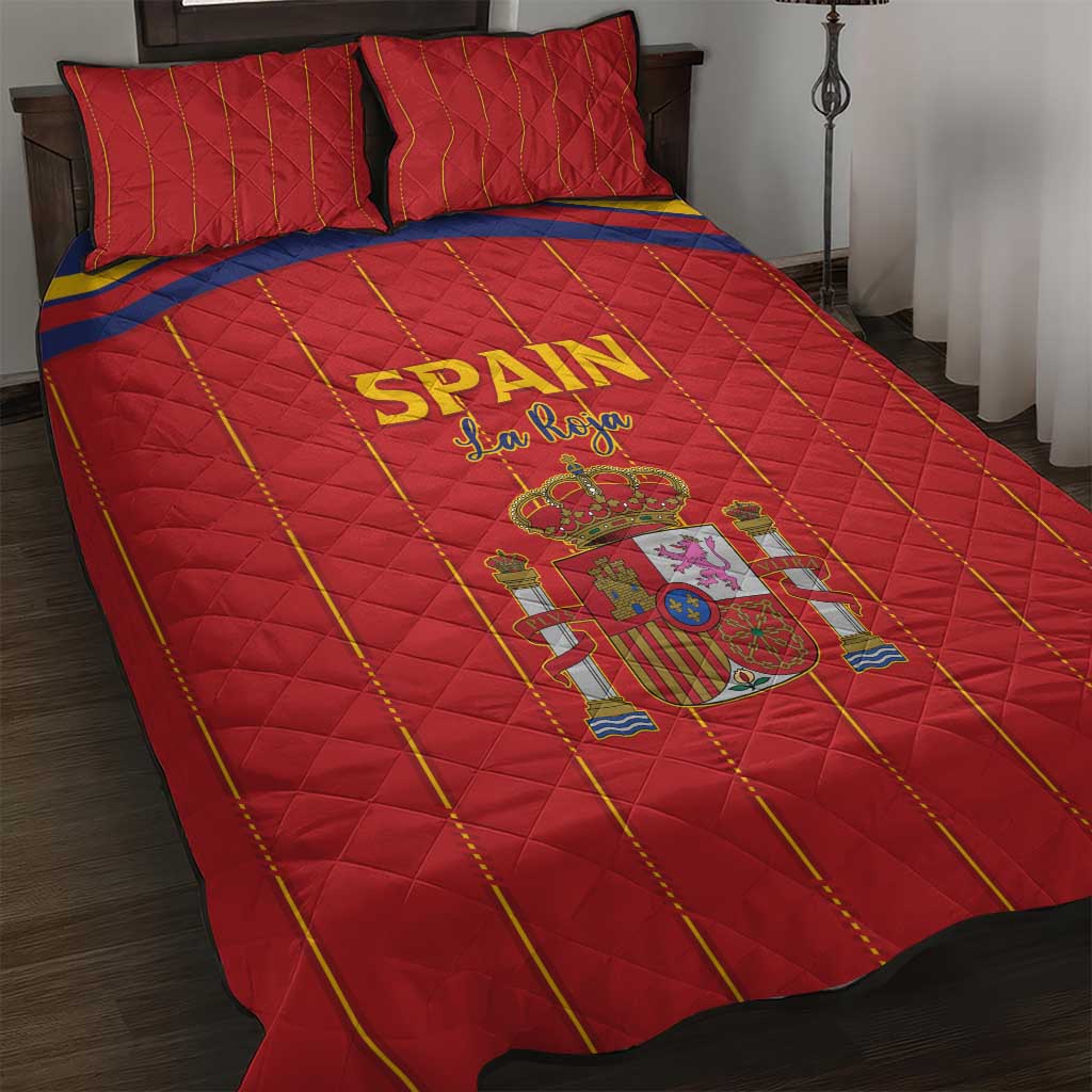 Spain Football 2026 Quilt Bed Set Go Champions La Roja - Wonder Print Shop