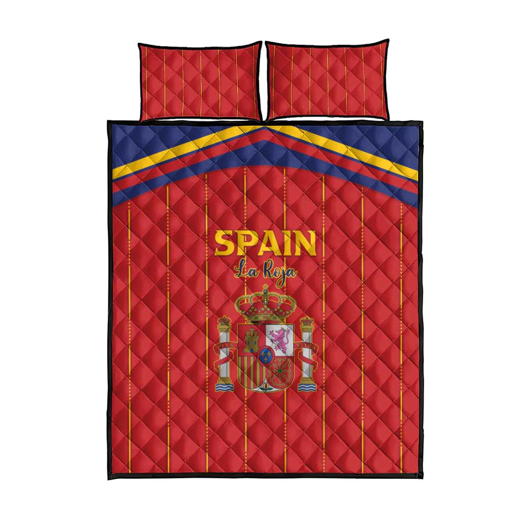 Spain Football 2026 Quilt Bed Set Go Champions La Roja - Wonder Print Shop