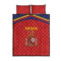 Spain Football 2026 Quilt Bed Set Go Champions La Roja - Wonder Print Shop