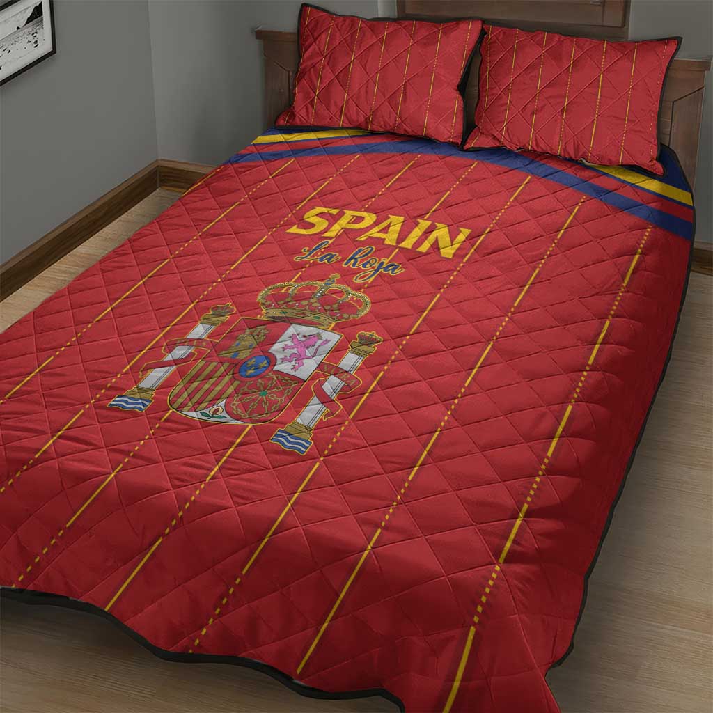 Spain Football 2026 Quilt Bed Set Go Champions La Roja - Wonder Print Shop