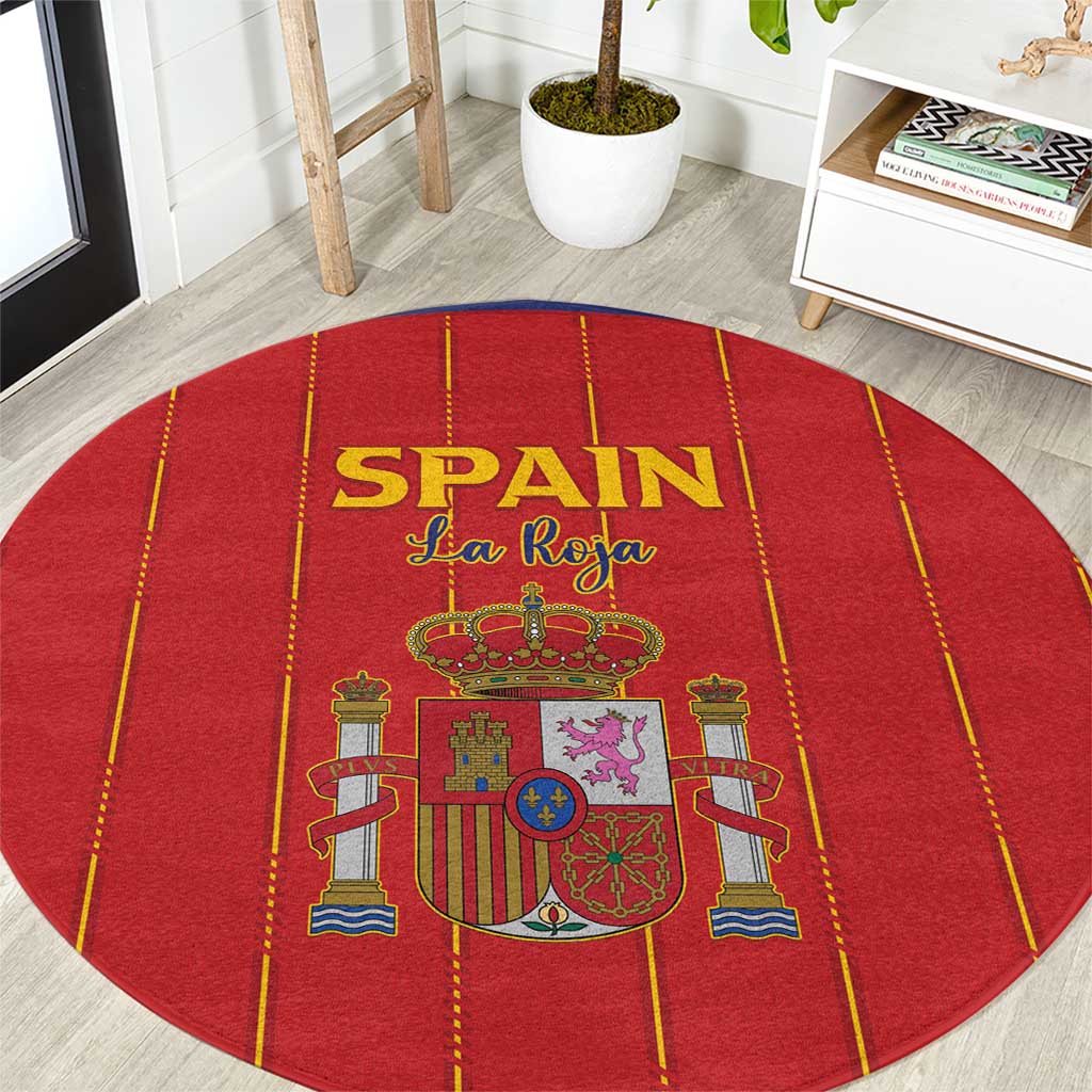 Spain Football 2026 Round Carpet Go Champions La Roja - Wonder Print Shop
