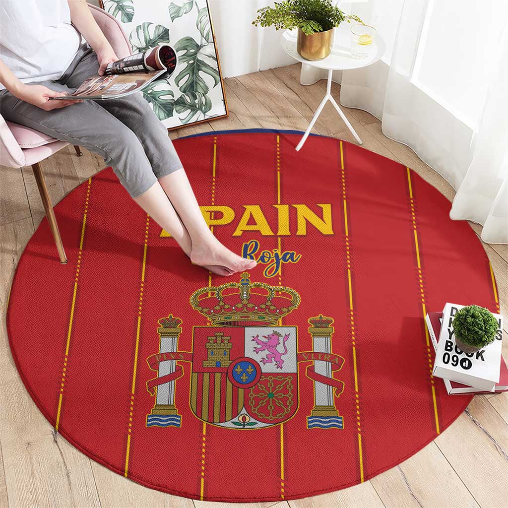 Spain Football 2026 Round Carpet Go Champions La Roja - Wonder Print Shop