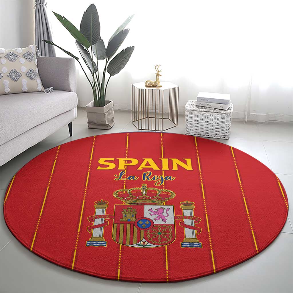 Spain Football 2026 Round Carpet Go Champions La Roja - Wonder Print Shop
