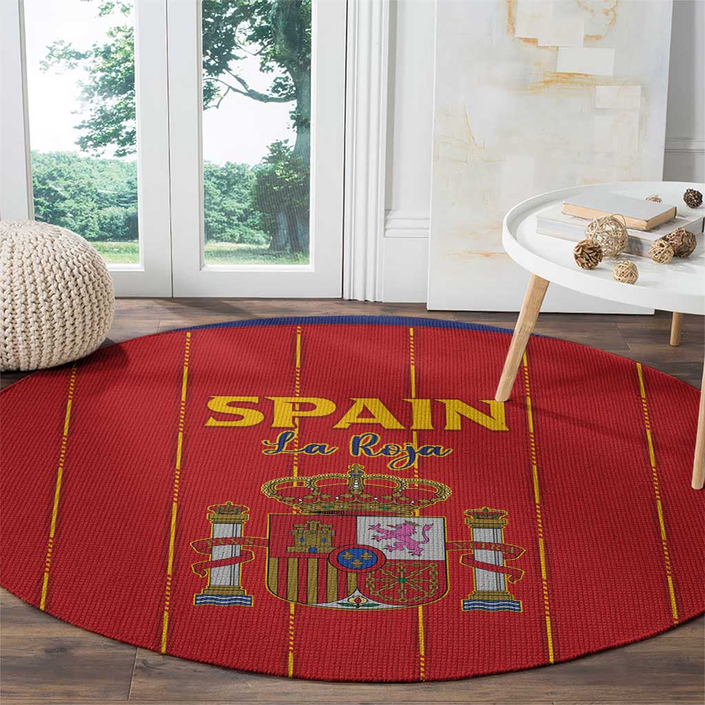 Spain Football 2026 Round Carpet Go Champions La Roja - Wonder Print Shop