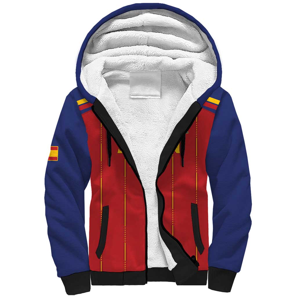 Custom Spain Football 2026 Sherpa Hoodie Go Champions La Roja - Wonder Print Shop