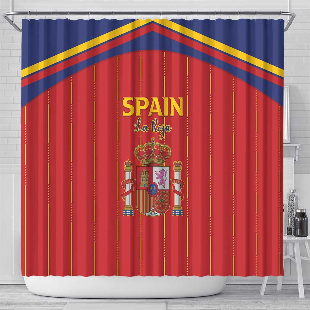 Spain Football 2026 Shower Curtain Go Champions La Roja - Wonder Print Shop