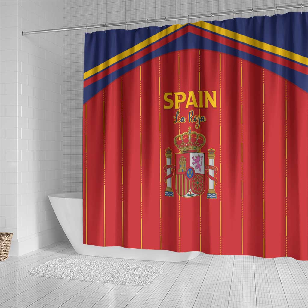 Spain Football 2026 Shower Curtain Go Champions La Roja - Wonder Print Shop