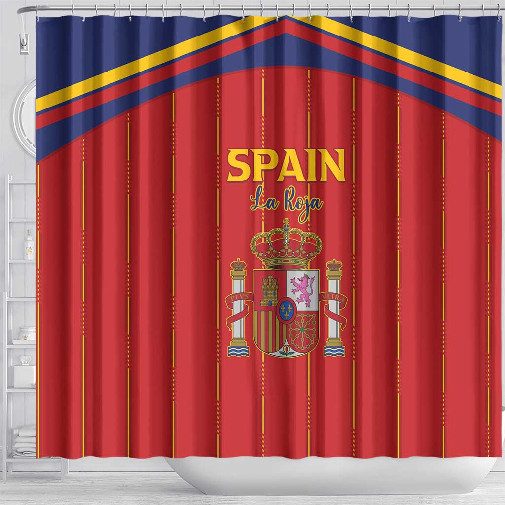 Spain Football 2026 Shower Curtain Go Champions La Roja - Wonder Print Shop