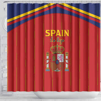 Spain Football 2026 Shower Curtain Go Champions La Roja - Wonder Print Shop