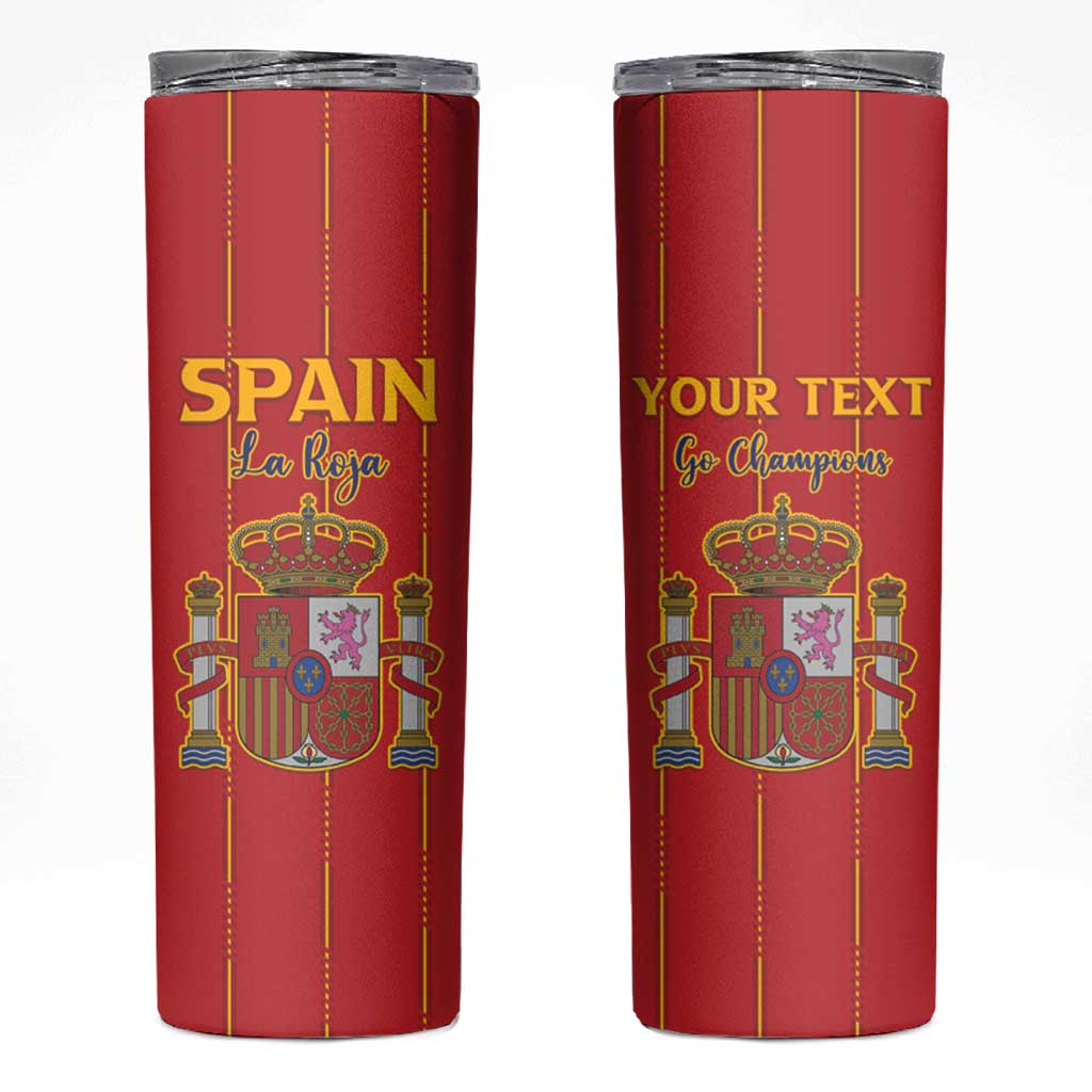 Custom Spain Football 2026 Skinny Tumbler Go Champions La Roja - Wonder Print Shop