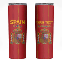 Custom Spain Football 2026 Skinny Tumbler Go Champions La Roja - Wonder Print Shop