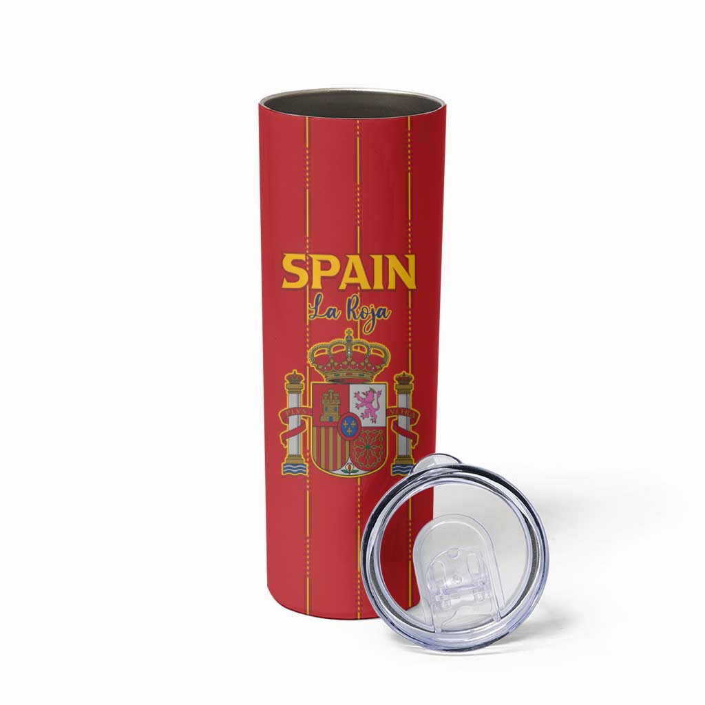 Custom Spain Football 2026 Skinny Tumbler Go Champions La Roja - Wonder Print Shop
