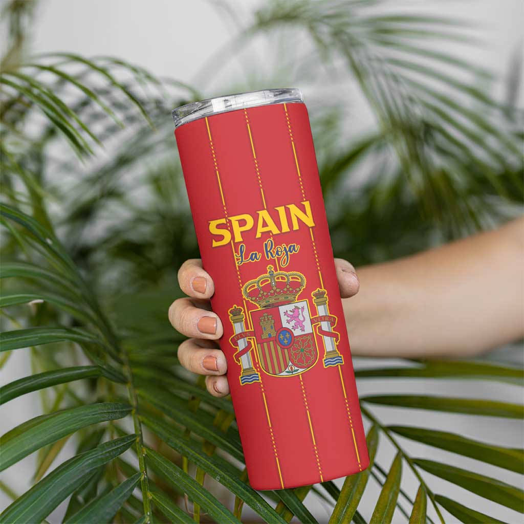 Custom Spain Football 2026 Skinny Tumbler Go Champions La Roja - Wonder Print Shop