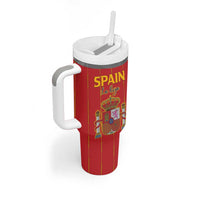 Custom Spain Football 2026 Tumbler With Handle Go Champions La Roja - Wonder Print Shop