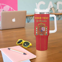 Custom Spain Football 2026 Tumbler With Handle Go Champions La Roja - Wonder Print Shop