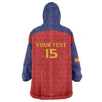 Custom Spain Football 2026 Wearable Blanket Hoodie Go Champions La Roja - Wonder Print Shop