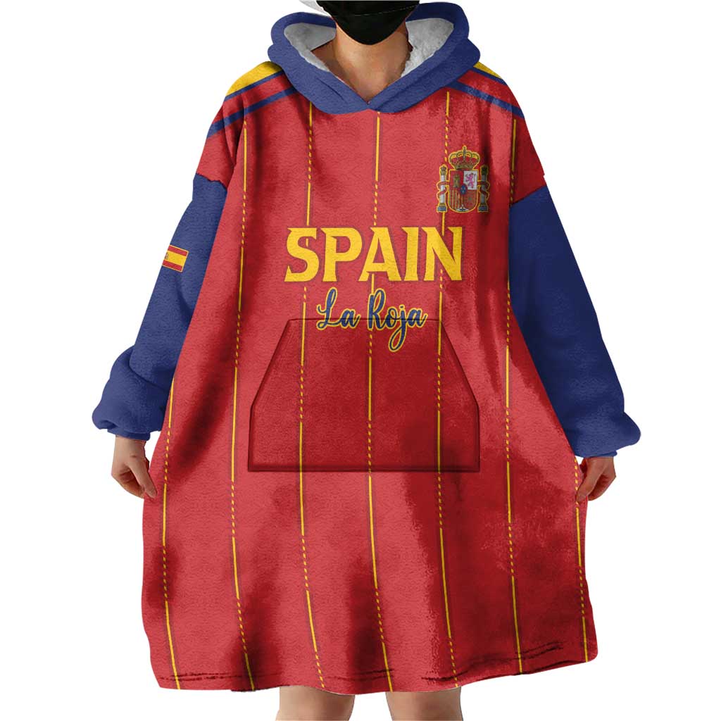 Custom Spain Football 2026 Wearable Blanket Hoodie Go Champions La Roja - Wonder Print Shop