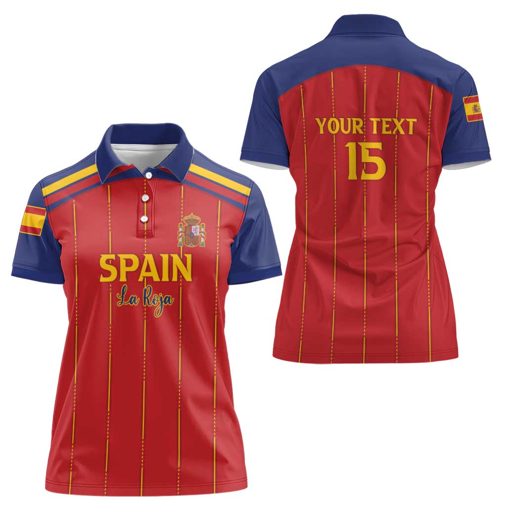 Custom Spain Football 2026 Women Polo Shirt Go Champions La Roja - Wonder Print Shop