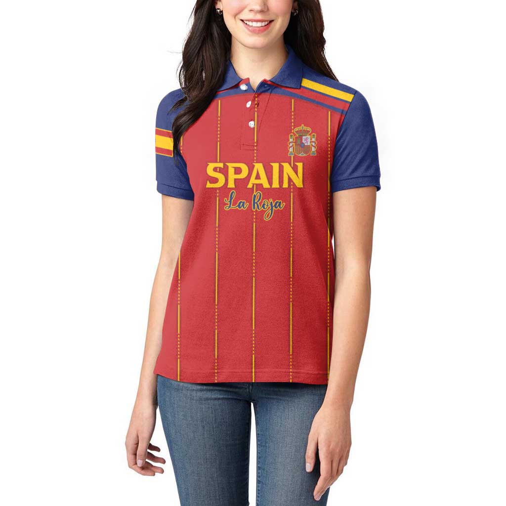 Custom Spain Football 2026 Women Polo Shirt Go Champions La Roja - Wonder Print Shop