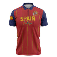 Custom Spain Football 2026 Zipper Polo Shirt Go Champions La Roja - Wonder Print Shop