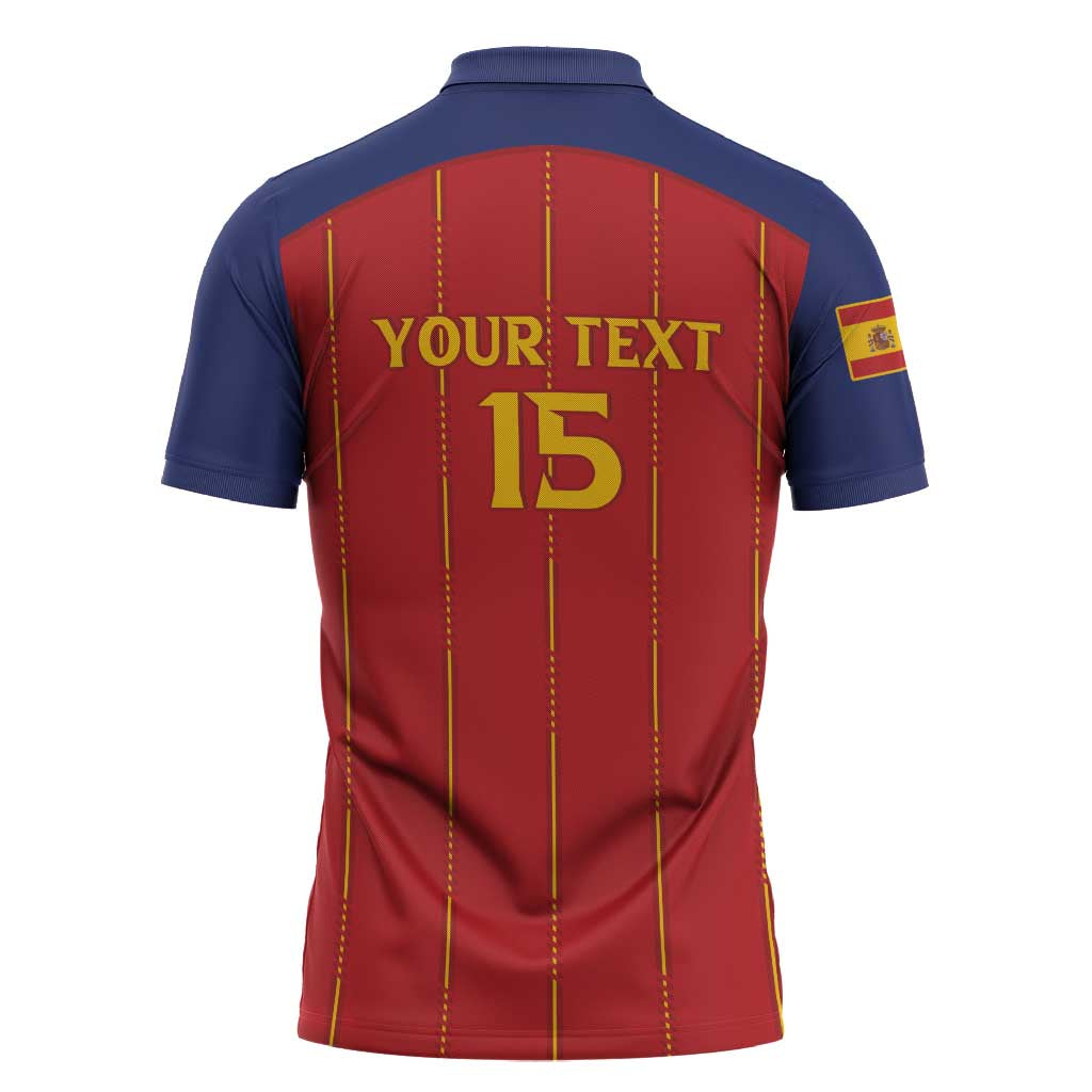 Custom Spain Football 2026 Zipper Polo Shirt Go Champions La Roja - Wonder Print Shop