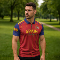 Custom Spain Football 2026 Zipper Polo Shirt Go Champions La Roja - Wonder Print Shop