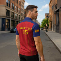 Custom Spain Football 2026 Zipper Polo Shirt Go Champions La Roja - Wonder Print Shop