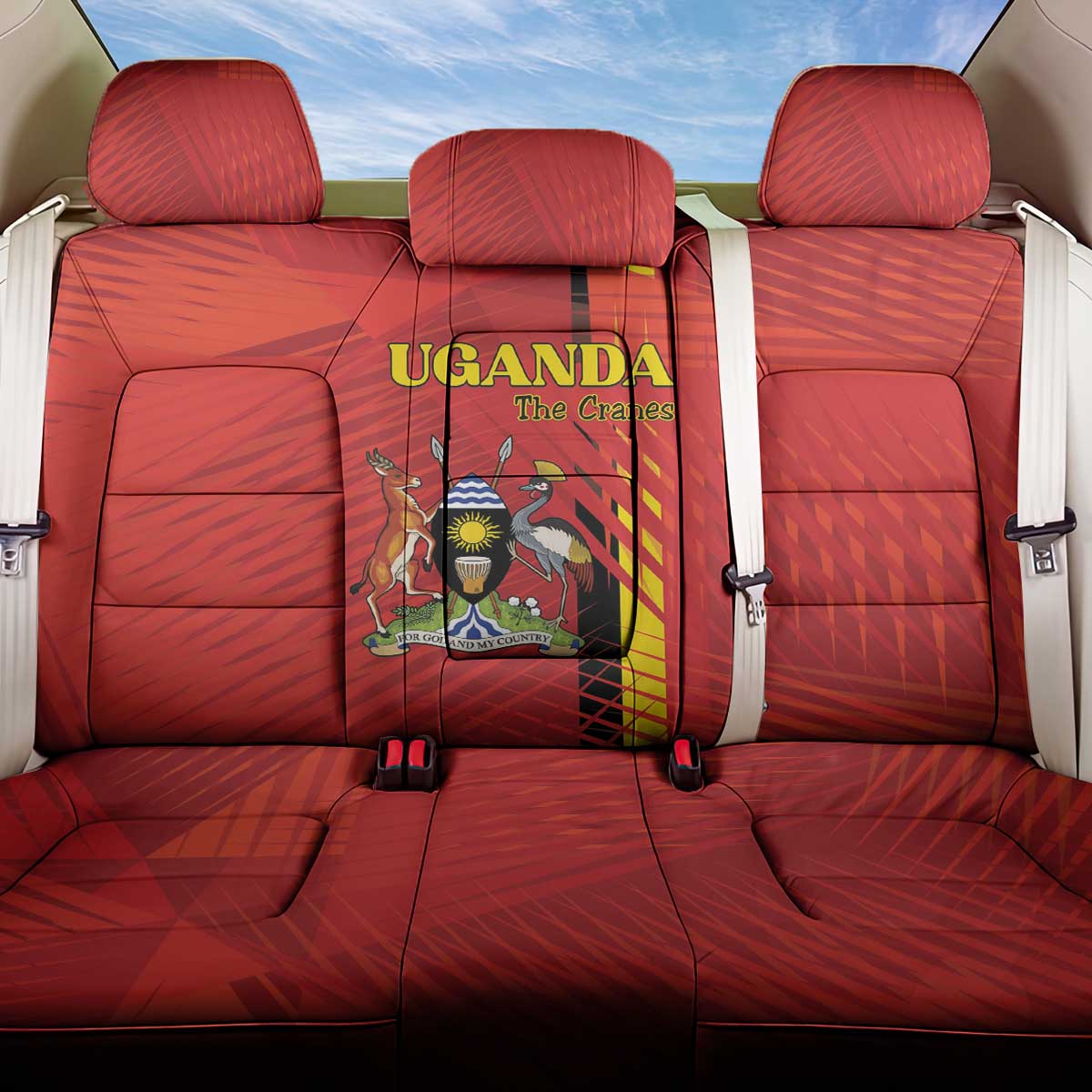 Uganda Football Back Car Seat Cover Go Champions Cranes - Wonder Print Shop