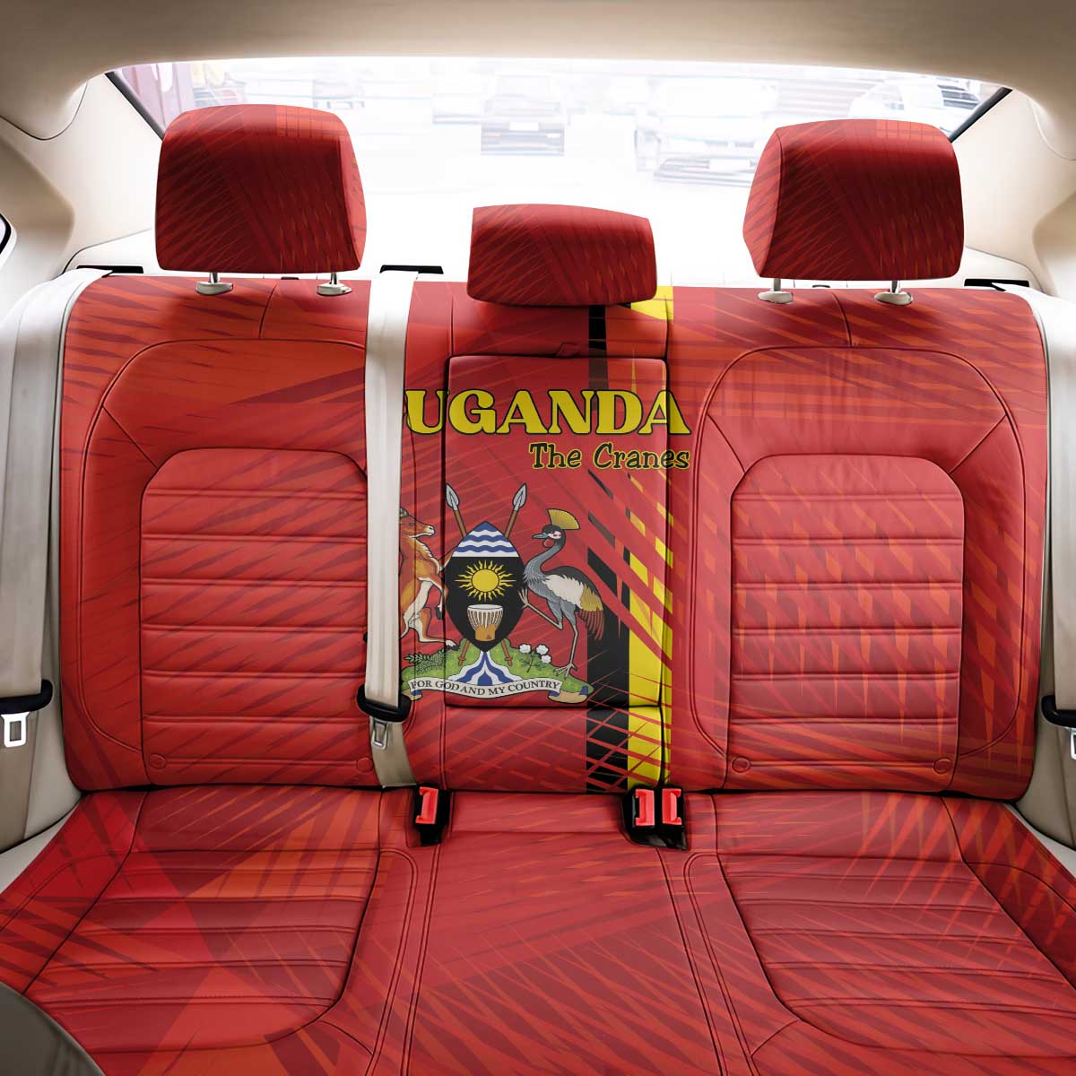 Uganda Football Back Car Seat Cover Go Champions Cranes - Wonder Print Shop