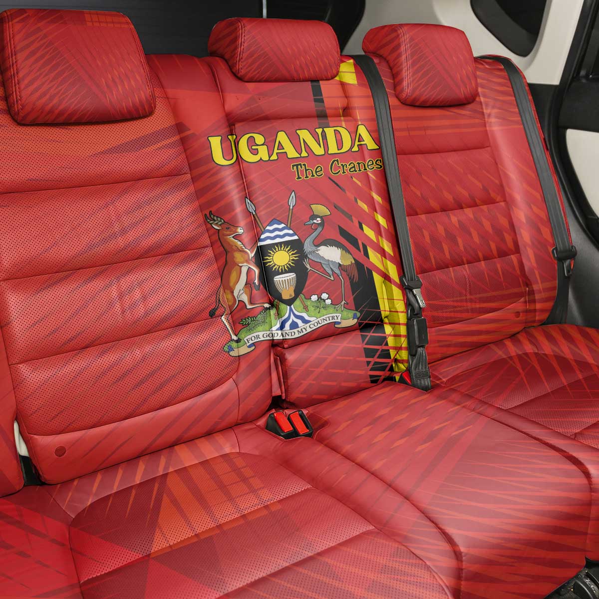 Uganda Football Back Car Seat Cover Go Champions Cranes - Wonder Print Shop