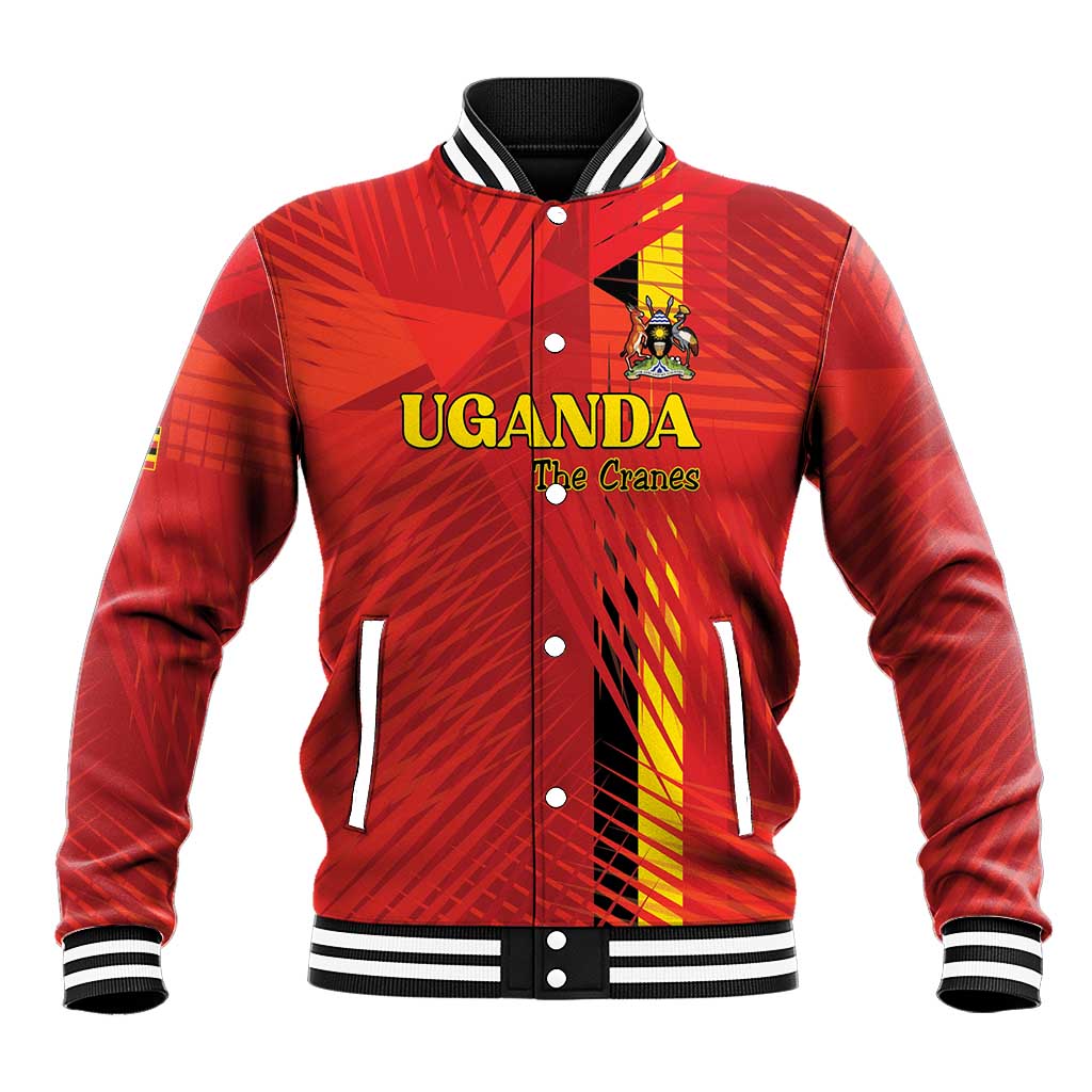 Custom Uganda Football Baseball Jacket Go Champions Cranes - Wonder Print Shop