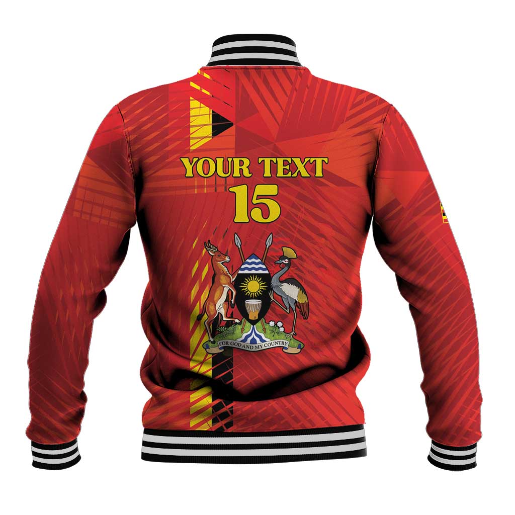 Custom Uganda Football Baseball Jacket Go Champions Cranes - Wonder Print Shop
