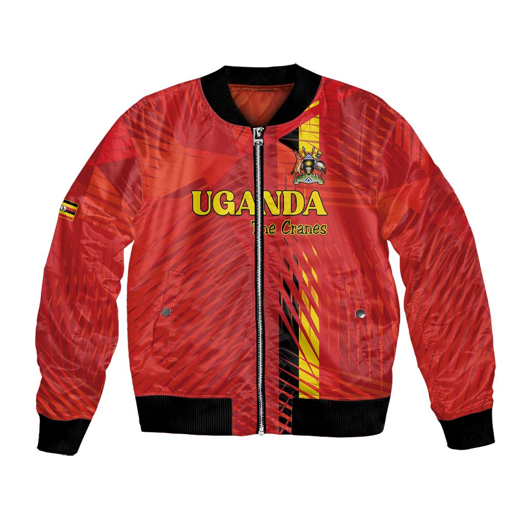 Custom Uganda Football Bomber Jacket Go Champions Cranes - Wonder Print Shop