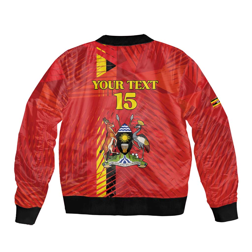Custom Uganda Football Bomber Jacket Go Champions Cranes - Wonder Print Shop