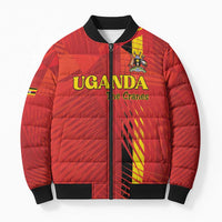 Custom Uganda Football Bomber Puffer Jacket Go Champions Cranes - Wonder Print Shop