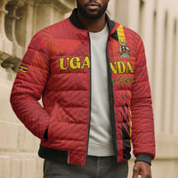 Custom Uganda Football Bomber Puffer Jacket Go Champions Cranes - Wonder Print Shop