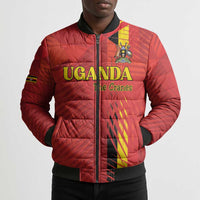 Custom Uganda Football Bomber Puffer Jacket Go Champions Cranes - Wonder Print Shop