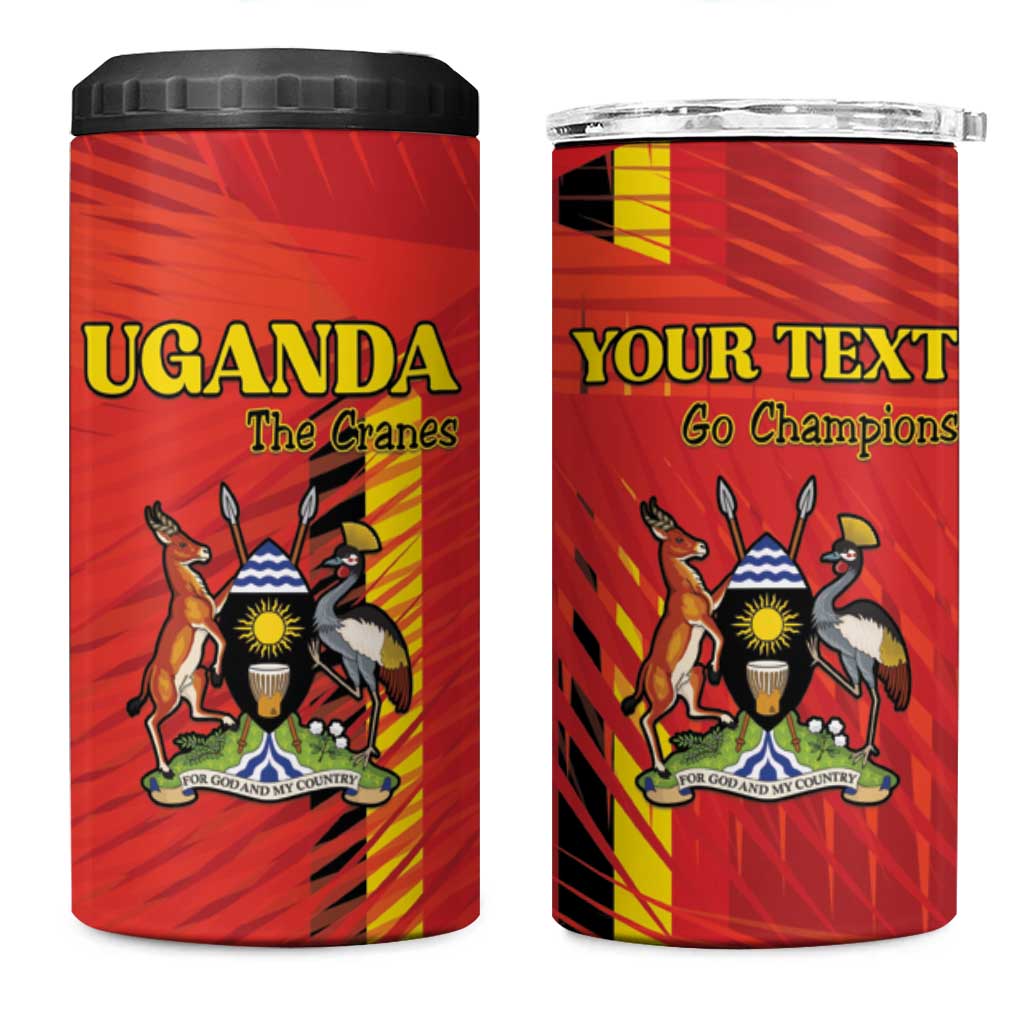 Custom Uganda Football 4 in 1 Can Cooler Tumbler Go Champions Cranes - Wonder Print Shop
