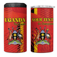 Custom Uganda Football 4 in 1 Can Cooler Tumbler Go Champions Cranes - Wonder Print Shop
