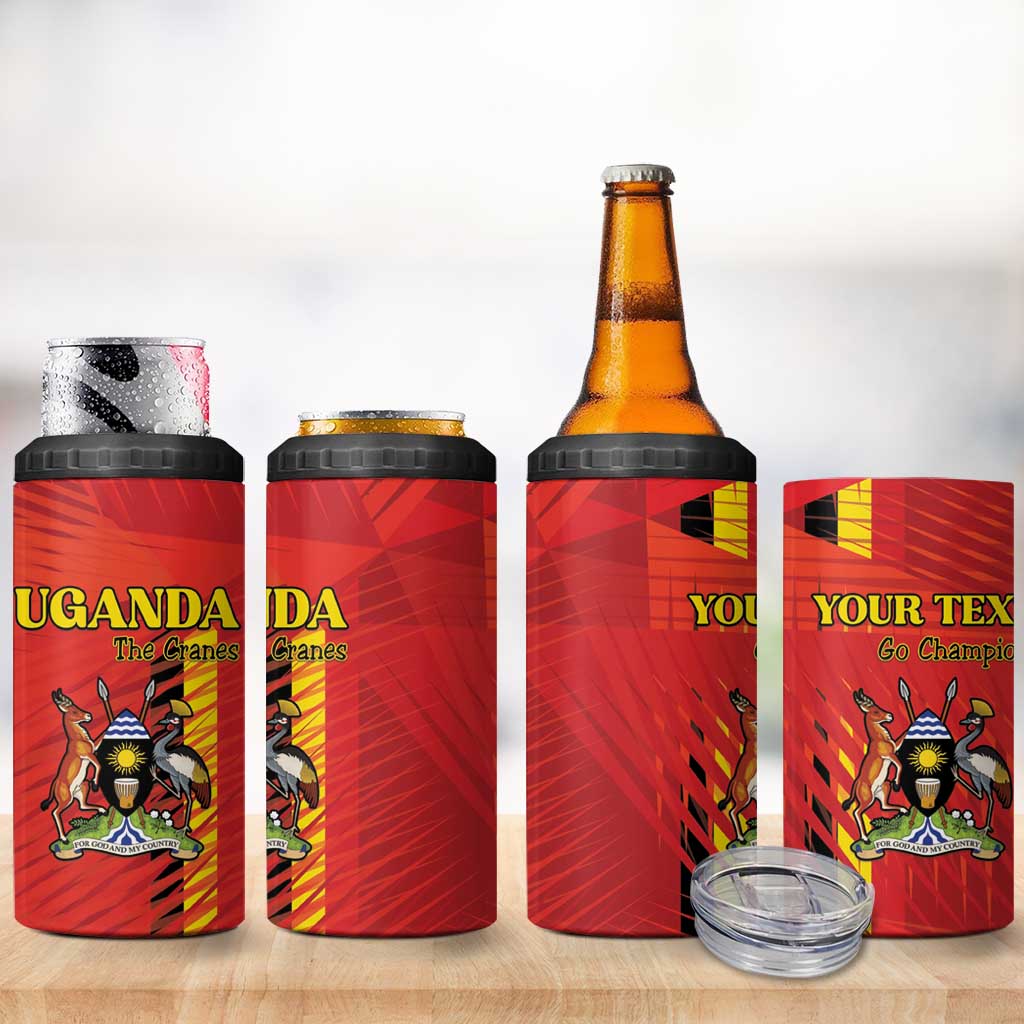 Custom Uganda Football 4 in 1 Can Cooler Tumbler Go Champions Cranes - Wonder Print Shop