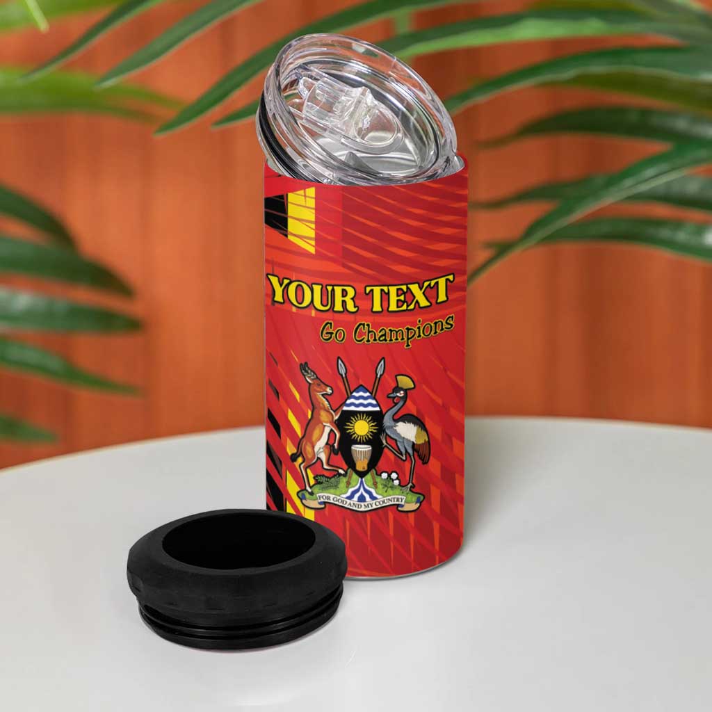 Custom Uganda Football 4 in 1 Can Cooler Tumbler Go Champions Cranes - Wonder Print Shop