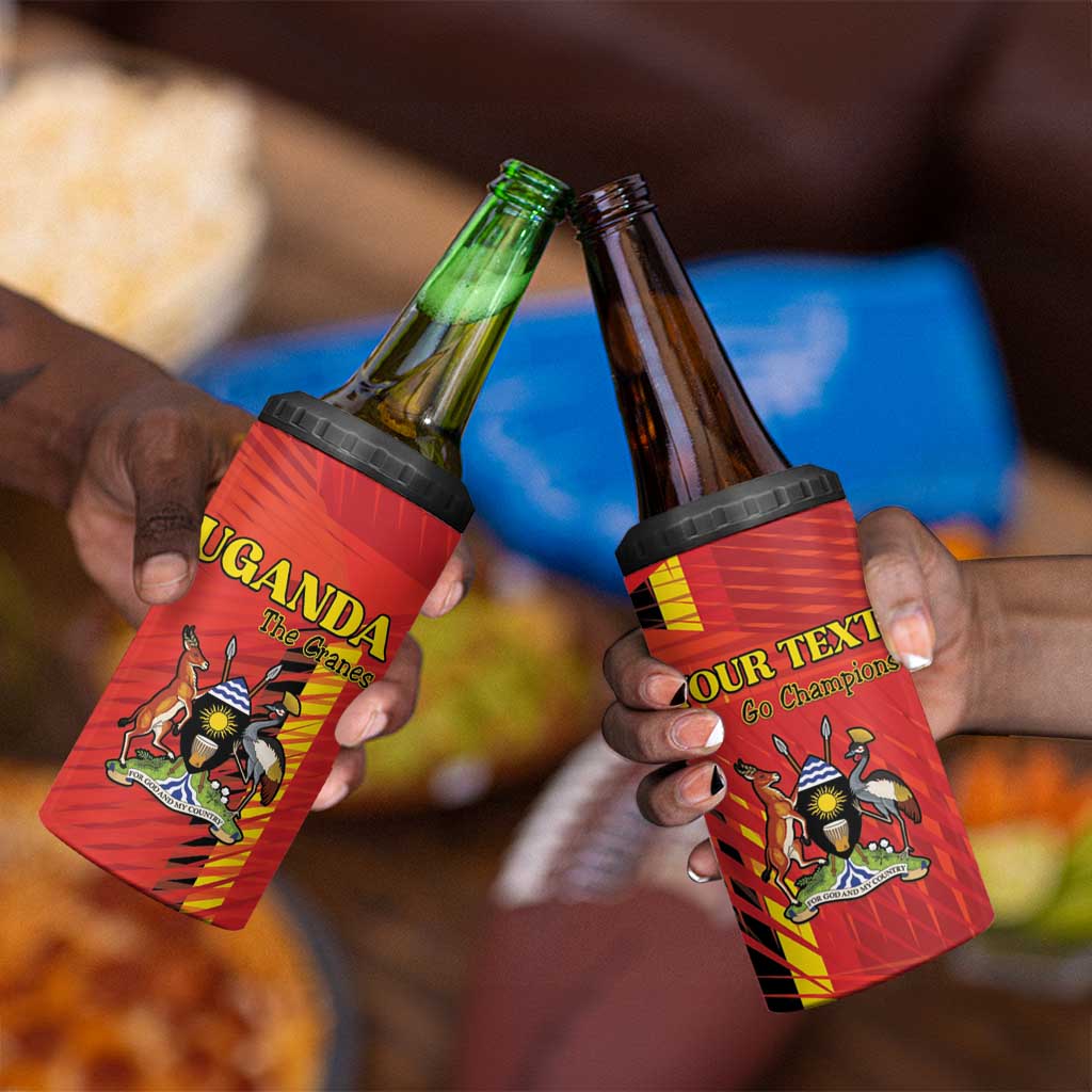 Custom Uganda Football 4 in 1 Can Cooler Tumbler Go Champions Cranes - Wonder Print Shop