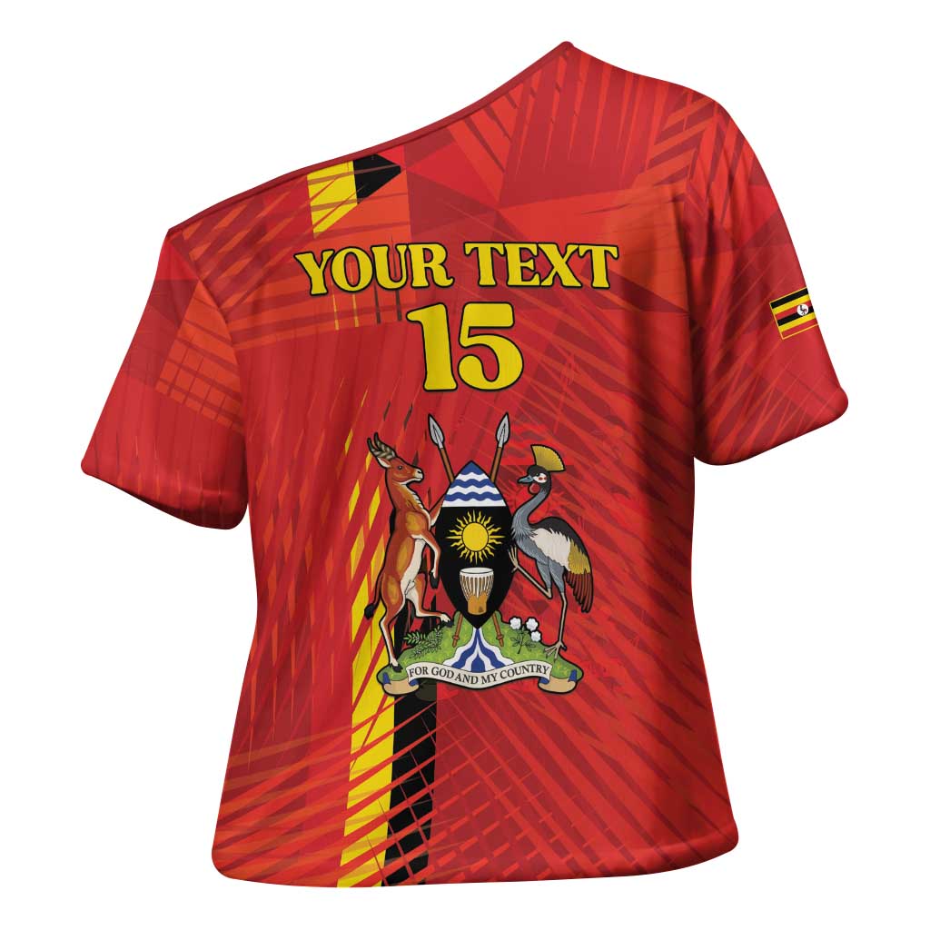 Custom Uganda Football Cross Shoulder Shirt Go Champions Cranes - Wonder Print Shop