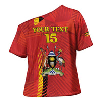 Custom Uganda Football Cross Shoulder Shirt Go Champions Cranes - Wonder Print Shop
