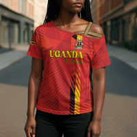 Custom Uganda Football Cross Shoulder Shirt Go Champions Cranes - Wonder Print Shop