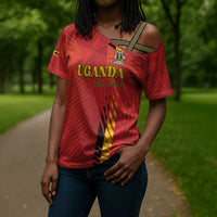Custom Uganda Football Cross Shoulder Shirt Go Champions Cranes - Wonder Print Shop