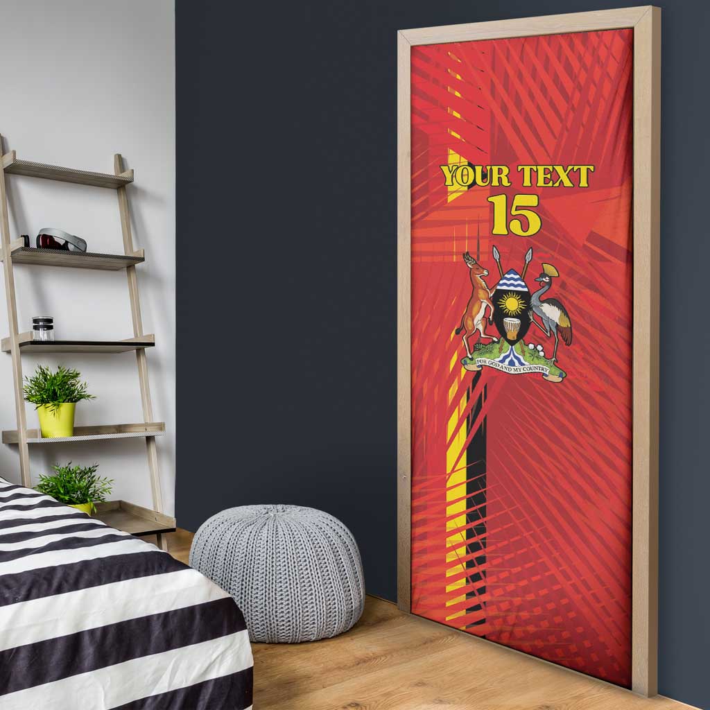 Custom Uganda Football Door Cover Go Champions Cranes - Wonder Print Shop