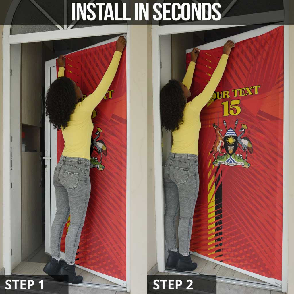Custom Uganda Football Door Cover Go Champions Cranes - Wonder Print Shop