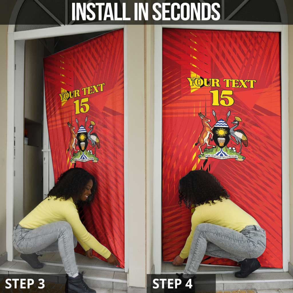 Custom Uganda Football Door Cover Go Champions Cranes - Wonder Print Shop